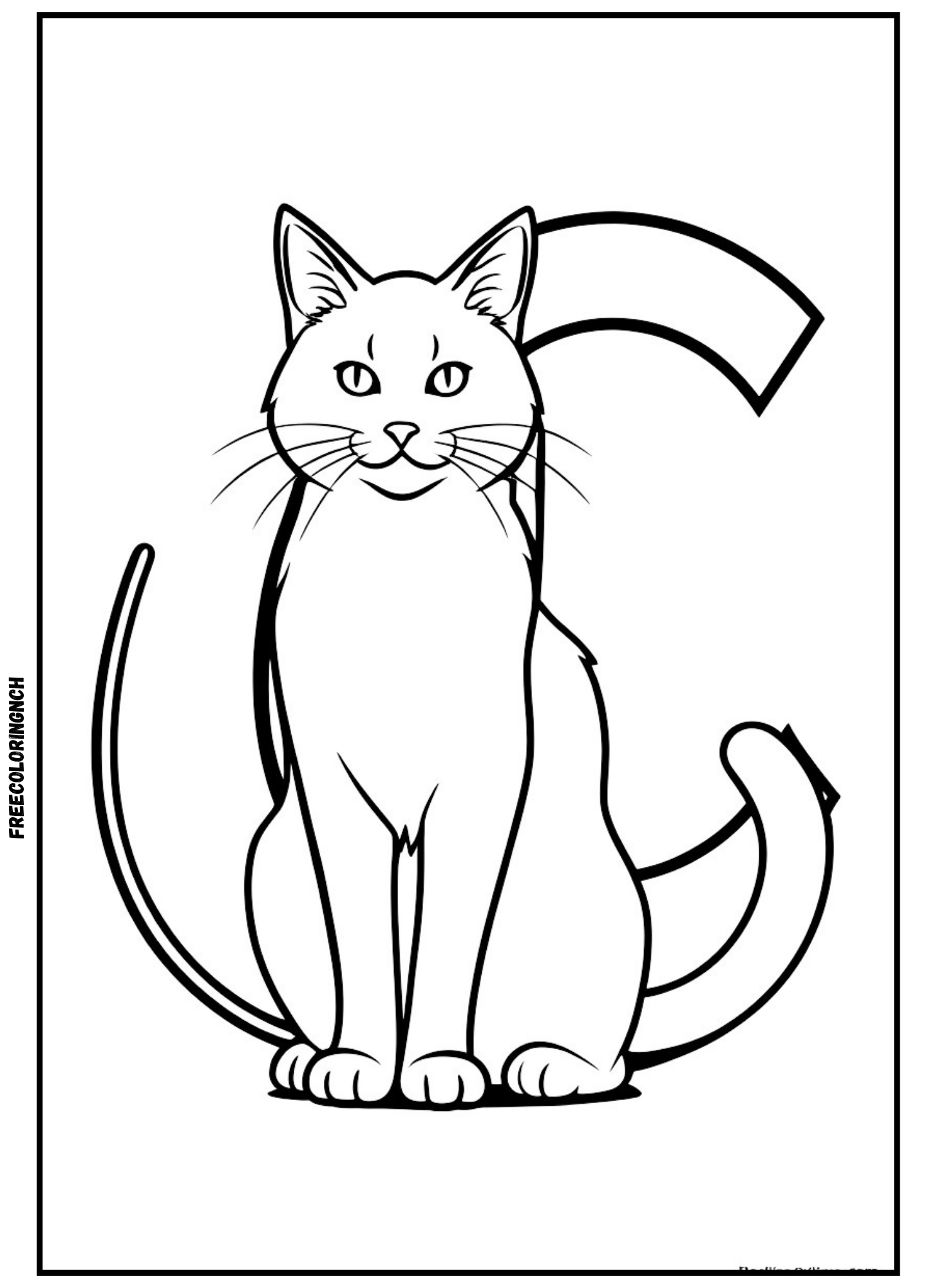 home Free Printable Cat Alphabet Coloring Sheet for Kids - Alphabet Animal Coloring Sheets (1)