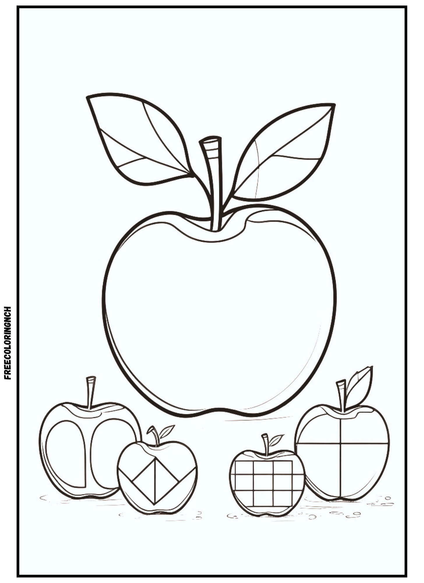 home Free printable shapes and colors worksheets PDF apple shapes page