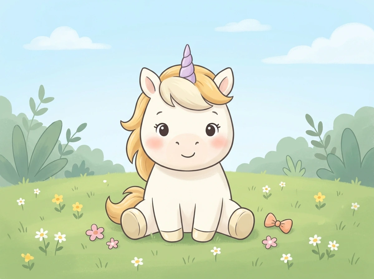 unicorn coloring page: baby unicorn coloring pages card