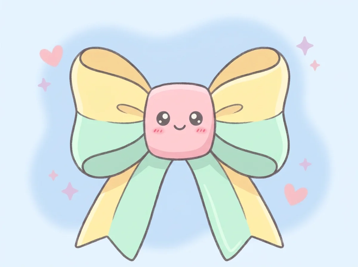 coloring page of a bow: close-up portrait