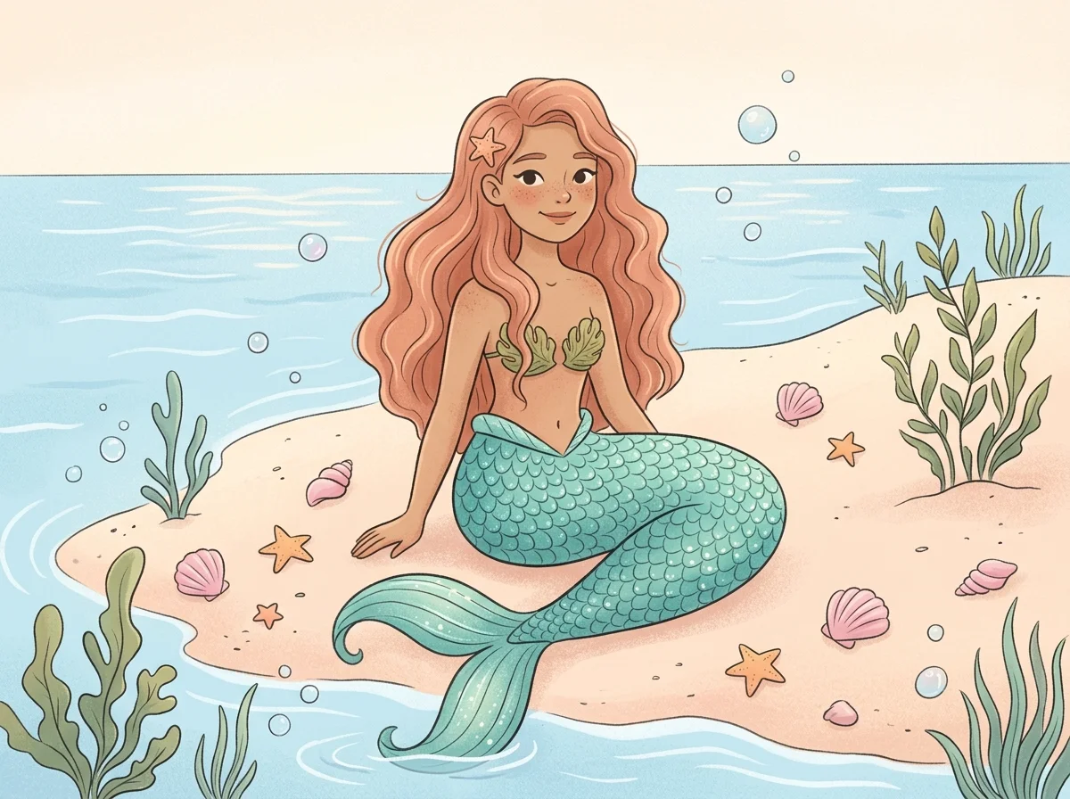 Mermaid Coloring Pages - Fantasy Coloring Pages for Kids fantasy coloring pages for kids: mermaid coloring pages card
