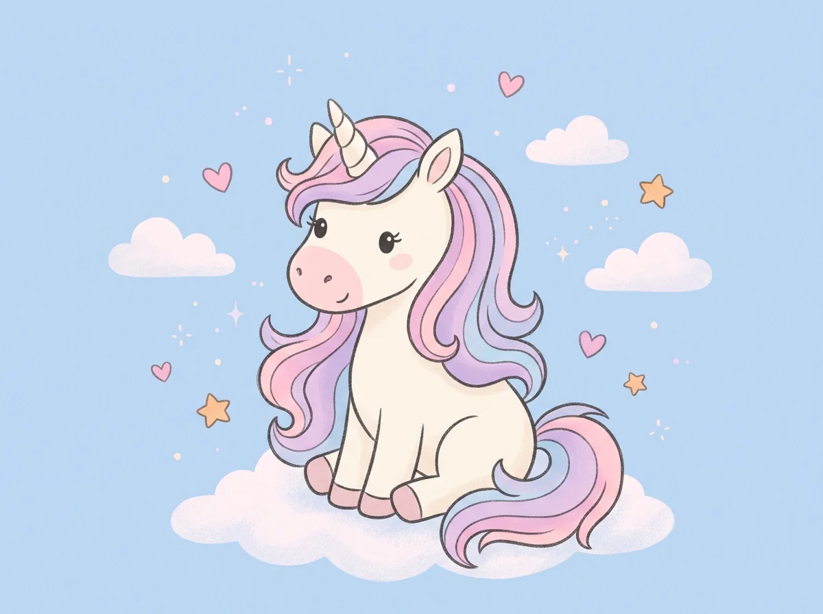 fantasy coloring pages for kids: unicorn coloring pages card