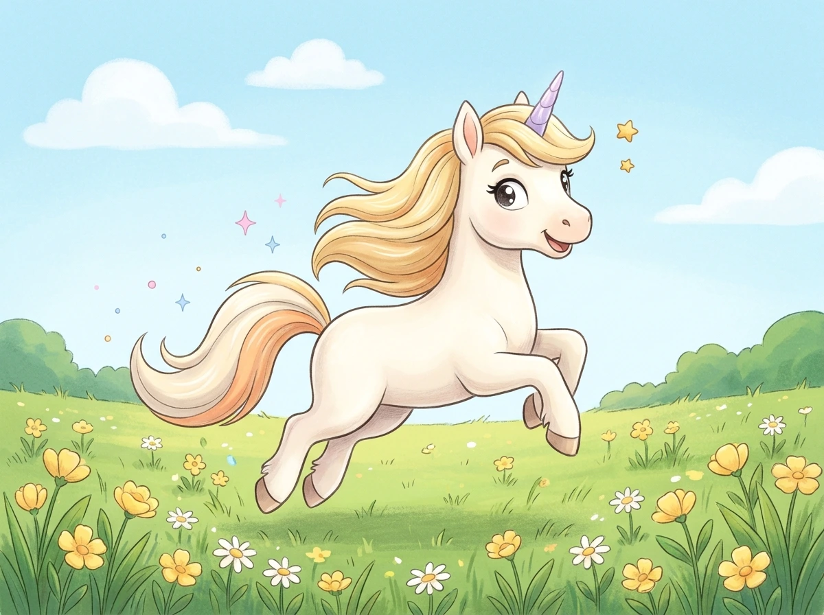 unicorn coloring page: animated unicorn color page card