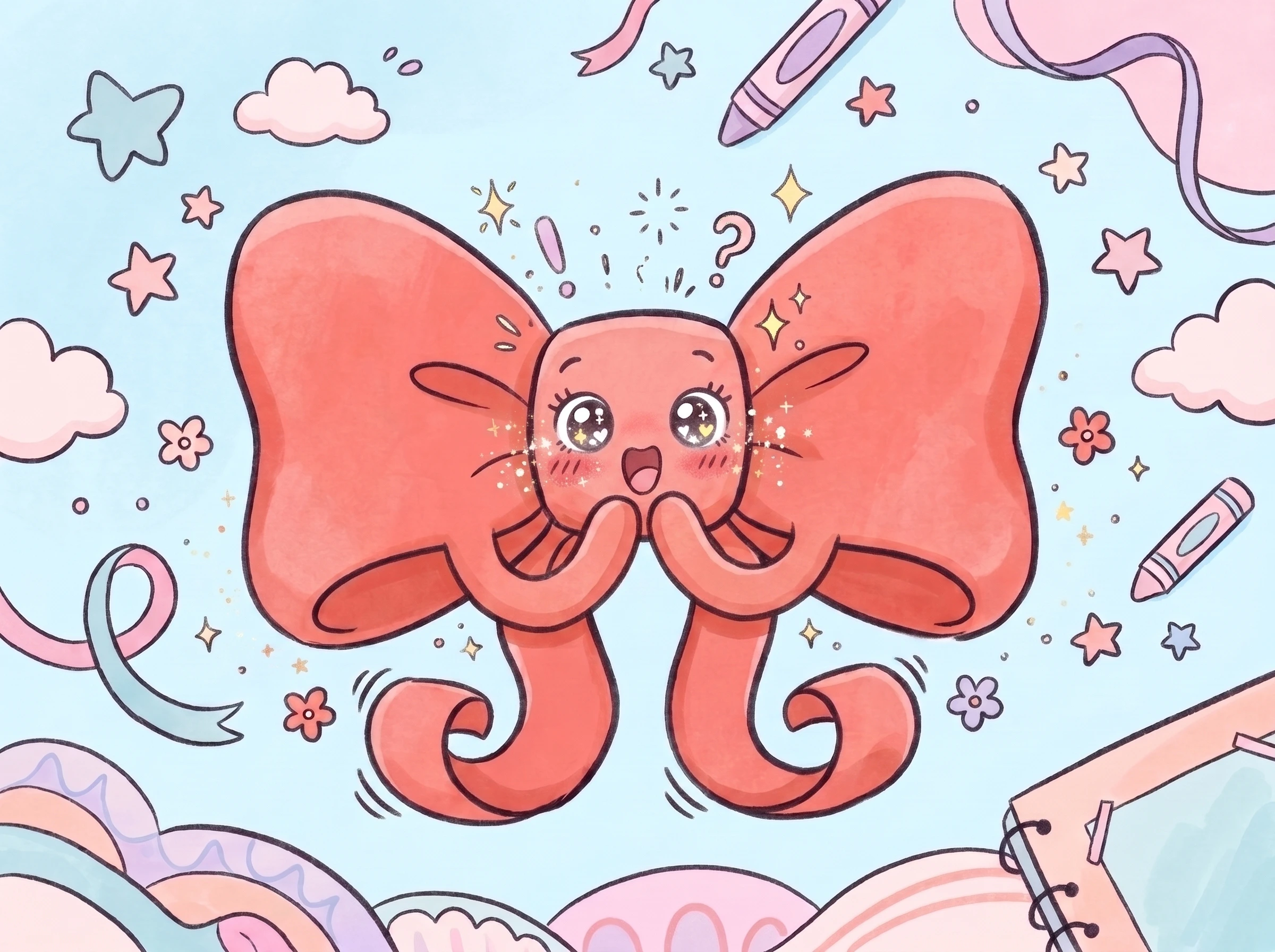coloring page of a bow - free printable coloring pages (featured image)